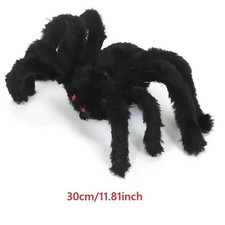Giant Black Plush Spider Halloween Decoration 30-200cm Haunted House Party Prop