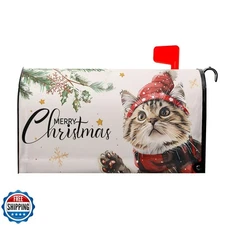 Anyako Merry Christmas Cute Cat Mailbox Covers Magnetic Standard 