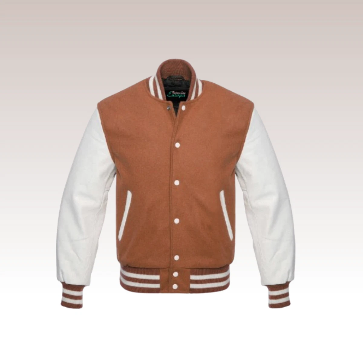 Men's Wool Varsity Baseball Jacket Wool Body Real Leather Sleeves