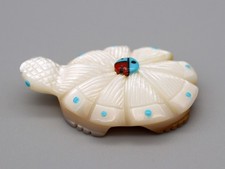 Danette Laate Mother-of-Pearl Zuni Turtle Fet...