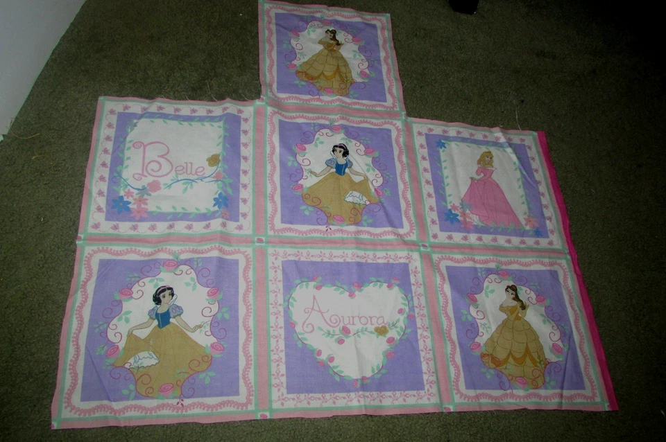 fabric REM Disney blocks Belle Aurora Snow White; Cinderella dry erase (sew rm5 - Image 4 of 4