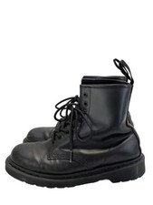 Dr. Martens 8-Eye Lace-Up Boots/ UK Size 7/ Black/ Leather/ 14353