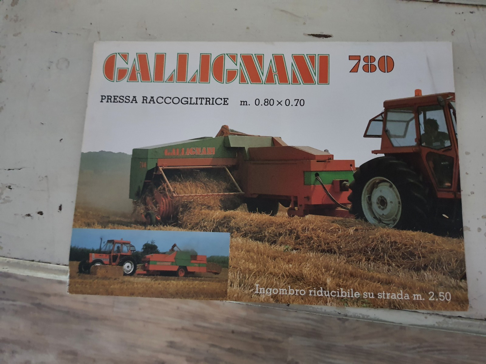 FIAT-GALLIGNANI 780 Pressa raccoglitrice Depliant Catalogo Originale