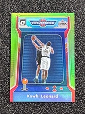 Kawhi Leonard #’d /149 *Air Defense •Lime Green Prizm* 2020-21 Donruss Optic #4