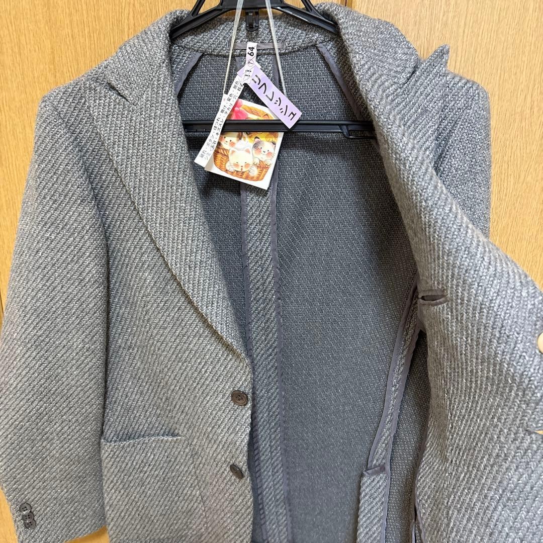 RING JACKET Gray Tailored 2-Button Blazer Jacket … - image 3