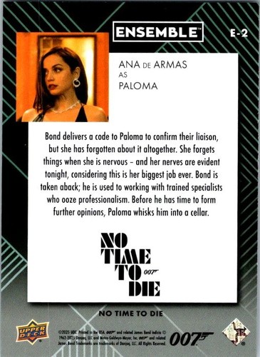 UD James Bond - No Time to Die - Inserts - Ensemble, World of Bond - U Pick - Picture 20 of 42