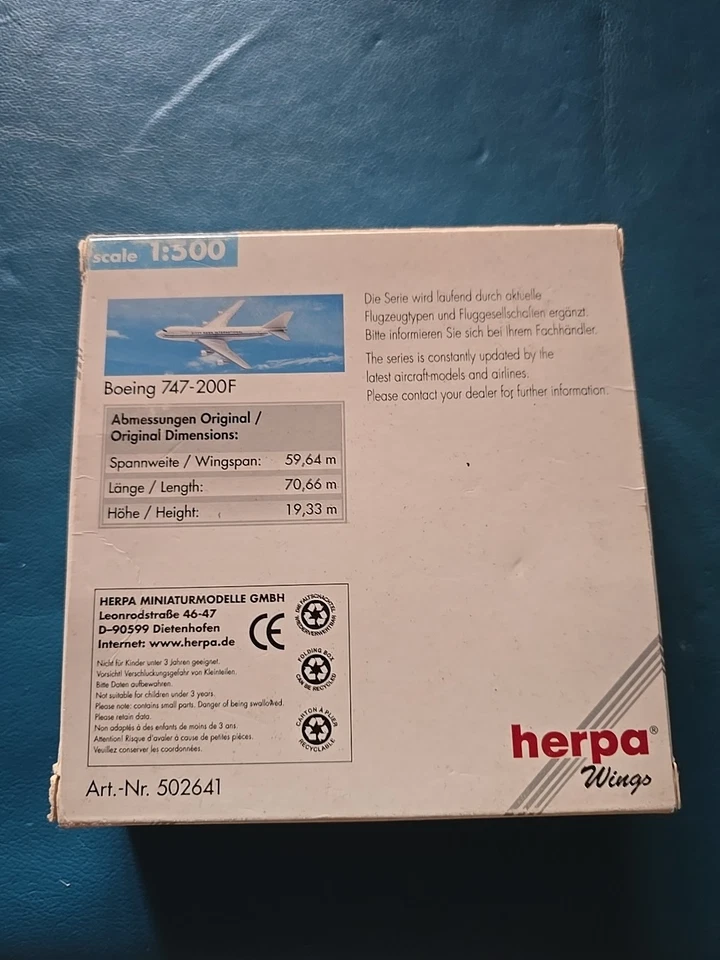 HERPA - 1/500 - KITTY HAWK - Boeing 747-200F - art. 502641 - Immagine 2 di 4