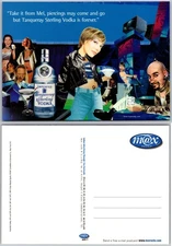 Continental Tanqueray Sterling Vodka Bottle Bar People Postcard