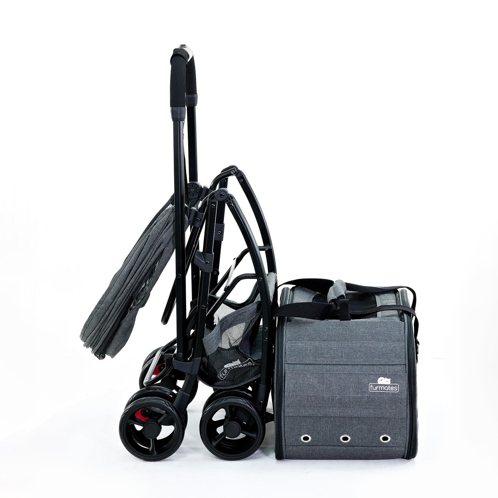 FurMates Walky pet Stroller for Dogs and Cats with Removable Carrier, Sun Can...