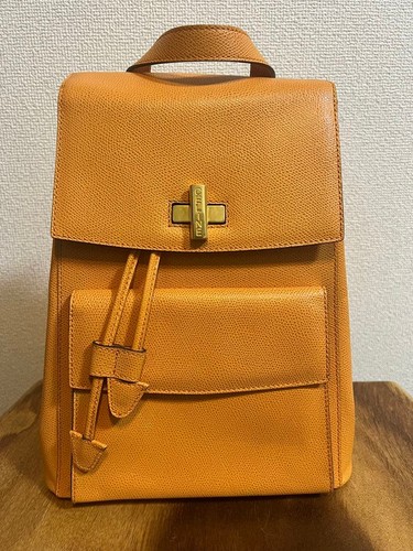 Celine Vintage Leather Backpack Brown Women's Classic Backpack Authentic