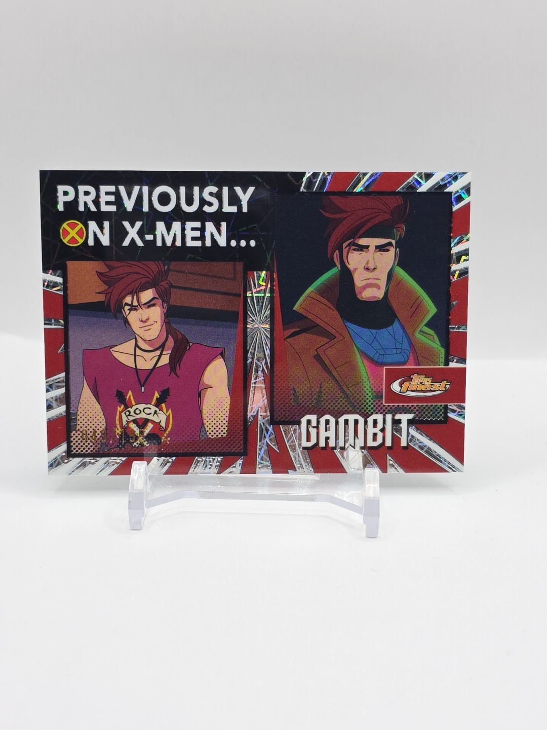 2025 Topps Finest X-Men '97 Gambit PO-25 Laser Refractor /199 Previously on Xmen