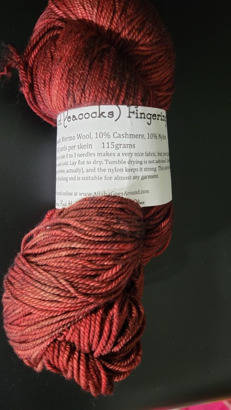 Alisha Goes Around Panoply of Peacocks Merino Fingering Yarn - 1 Hank