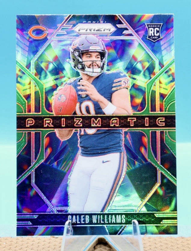 2024 Panini Prizm Football Caleb Williams #1 Prizmatic Green Prizm Rookie💥