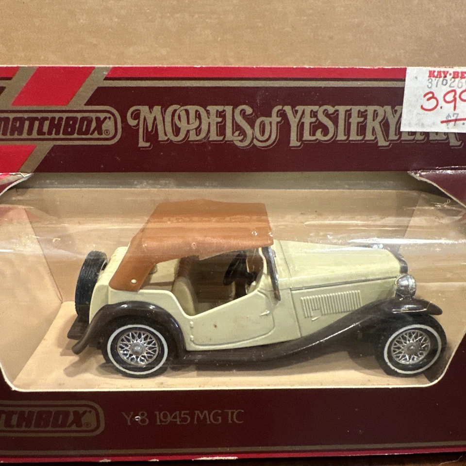 MATCHBOX MODELS OF YESTERYEAR MOY Y8 BROWN 1945 MG TC CONVERTIBLE 1/43 MIB A79 - Image 2 of 4