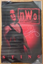 Póster vintage 1998 Campeonato Mundial de Lucha Libre Nuevo Orden Mundial Sting Steven L. Borden Sr.