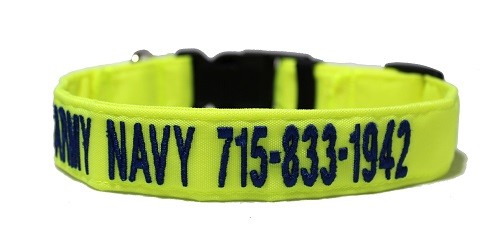 Collares y correas de 1" bordados personalizados SOLO TEXTO para perros! ¡Hecho en Estados Unidos! ¡Envío 24 horas! - Imagen 20 de 29