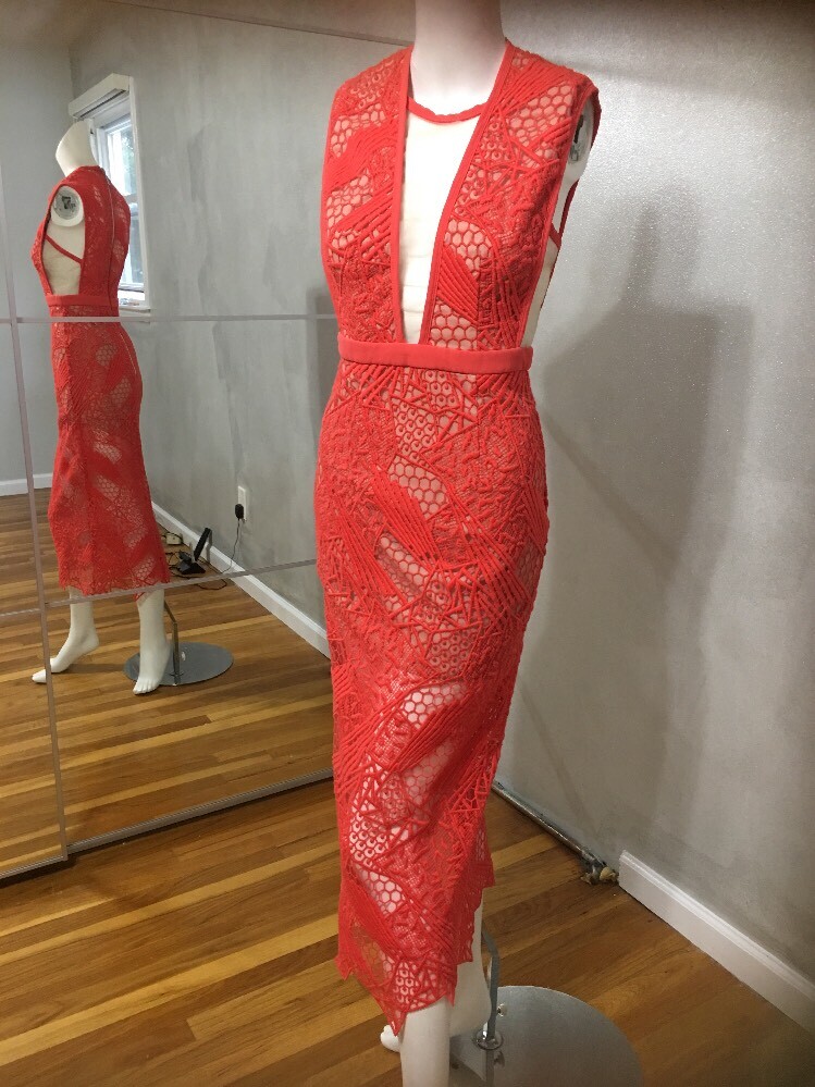manning cartell orange dress Manning Cartell Double Time Pleat Dress | Red Wedding Guest Dress, Red Bridesmaid Dress by Manning Cartell