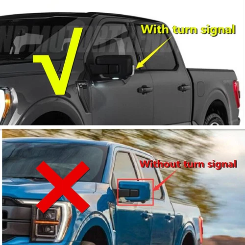 Carbon Fiber Look Rear View Side Mirror Cover Trim For 2021-2023 Ford F150 F-150 - Picture 4 of 10