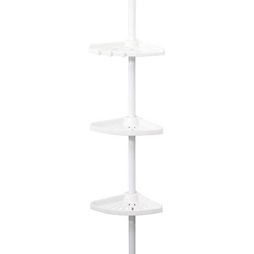 COMPACTOR Organizer Telescopico Doccia ad Angolo, Fissaggio con Asta Estensibile