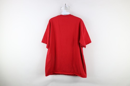 Vintage 90s Mens Large Faded Spell Out University of Cincinnati T-Shirt Red - Picture 6 of 8
