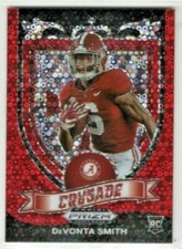 DeVonta Smith 2021 Panini Prizm Draft Crusade RED CIRCLES H2 RC #165 Eagles