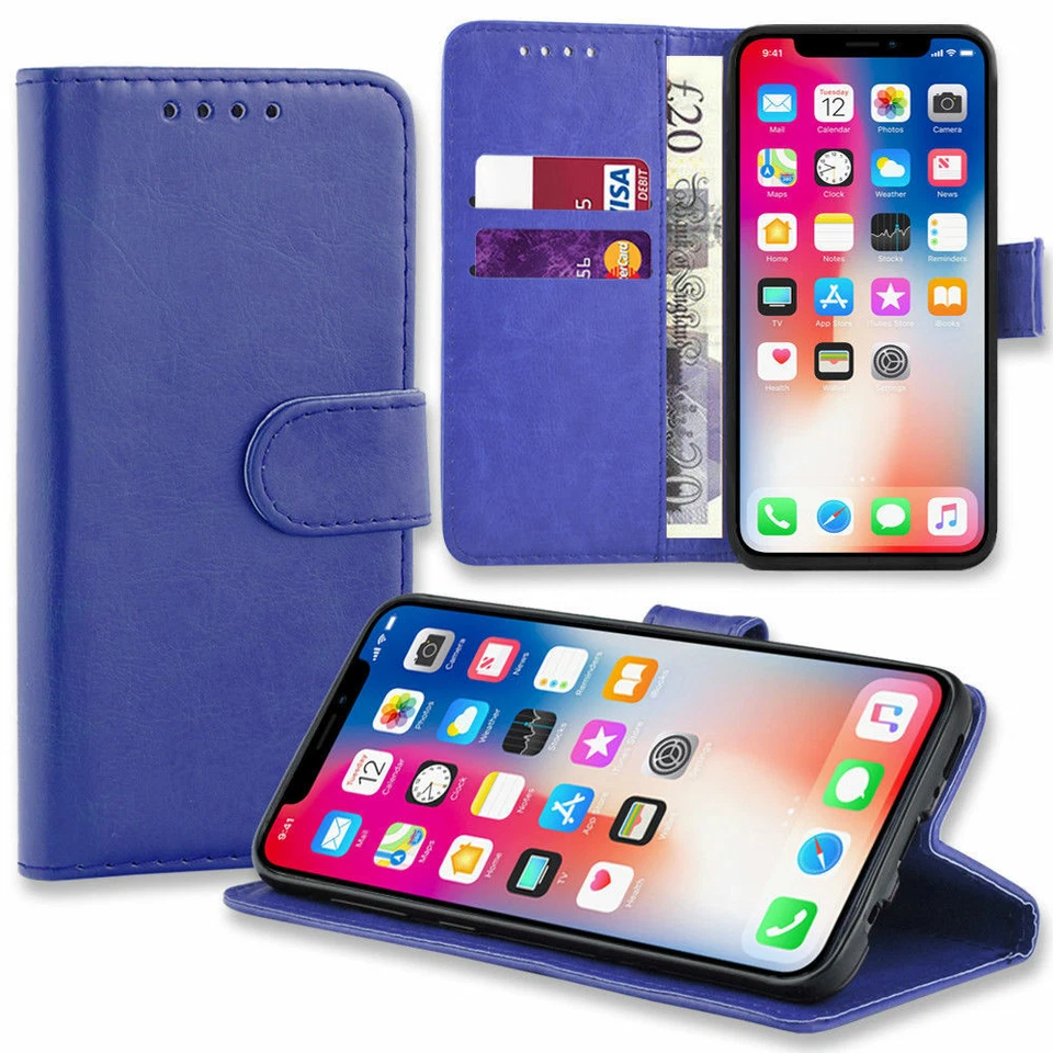 Case For iPhone 16 Pro Max 15 14 11 13 12 Mini 7PlusXR Leather Flip Wallet Cover - Image 4 of 4