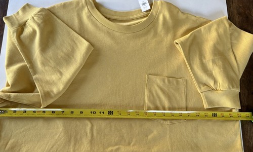 Camiseta GAP Manga Larga Algodón Pesado Camiseta Para Hombres XXL Francés Amarillo Almendra Nueva con Etiquetas - Imagen 11 de 21
