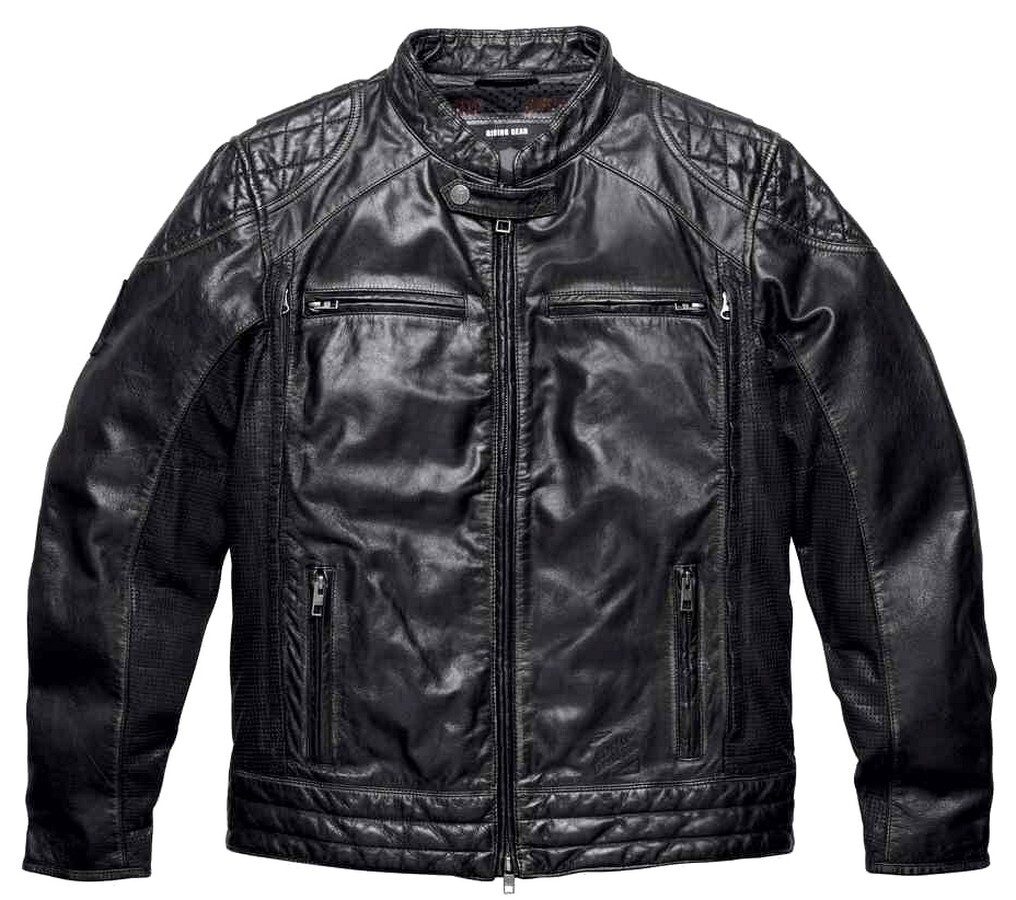 ジャケット・アウター Harley-DavidsonMileage Club / Distressed Harley Davidson LARGE WILLIE G Perforated Distressed Leather