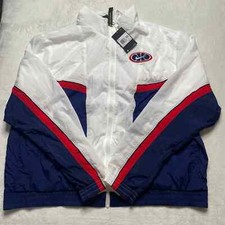 Nike Throwback Basketball ZIP Jacket Men's Size XXL White Blue AV9755-102 