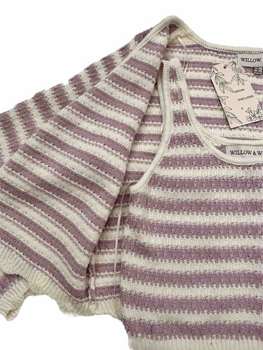 NWT Willow & Wind Wmn’s Crochet Soft Sweater 2 Pc Cardigan/Camisole S Grannycore - Picture 4 of 7