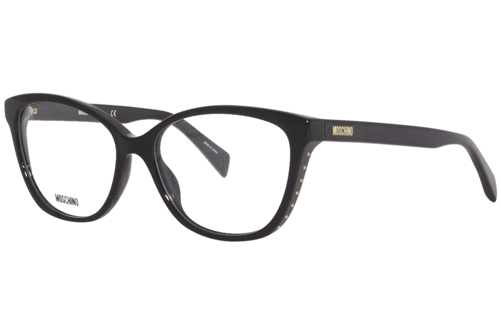 Moschino MOS549 807 Eyeglasses Frame Women's Black Full Rim Cat Eye 54mm