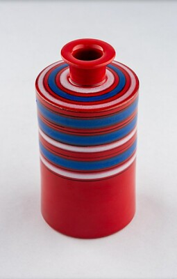 Bitossi Italy Studio Pottery Londi Raymor Red White & Blue stripes MCM