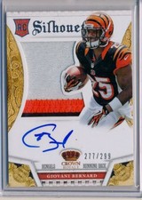 GIOVANI BERNARD - 2013 Crown Royale Silhouette 3 Color Patch AUTO /299 - Bengals