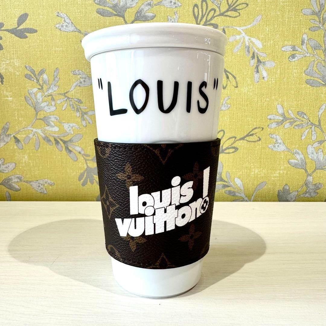 LOUIS VUITTON GI0653 interior mug Monogram Cup Louie With Sleeve