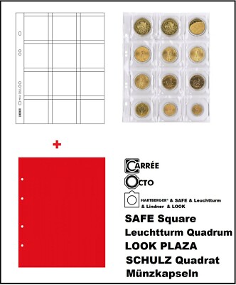 5-LINDNER-MU12R-Multi-Collect-Münzhüllen-12x-50mm-+-ZWL-Für-Münzrähmchen