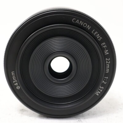 Mint w/Hood] Canon EF-M 22mm f/2 STM Pancake Lens for EOS M Black