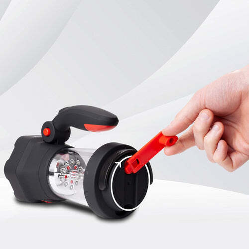 Duronic Hurricane LED Torch | Rechargeable 2 Ways: Wind-up & USB | 4-in-1 Design - Picture 5 of 7