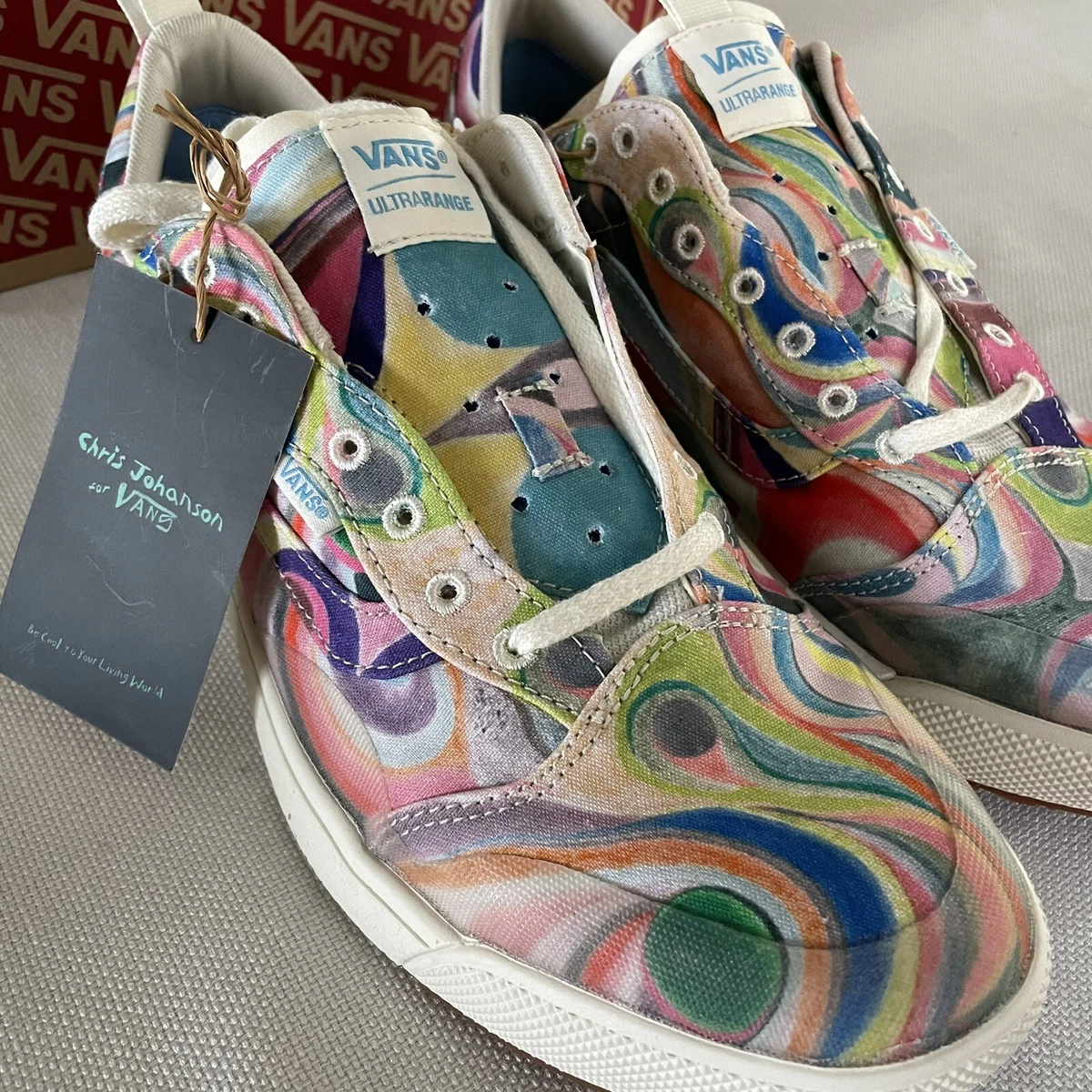 Vans x Ultrarange Exo SE Swirl Chris Johanson Shoes Mens Sz 8.5 Chris Johanson x Vans UltraRange Exo SE Multi-Color for sale  main image 4