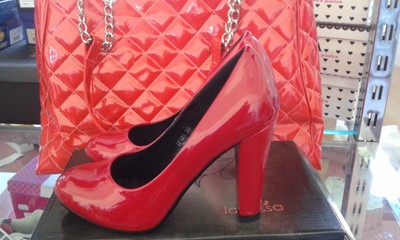 Scarpe donna decoltè rosse lucide | eBay