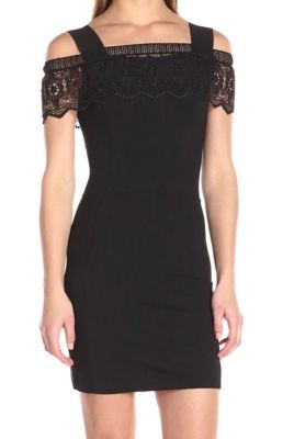 French Connection Women's Petra Lace Beau Dress - Black - Size 4