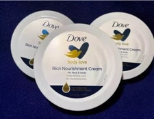 Dove Body Love Rich Nourishment Moisturizing Cream 72Hr  (2.53 Oz)* Lots Of 3
