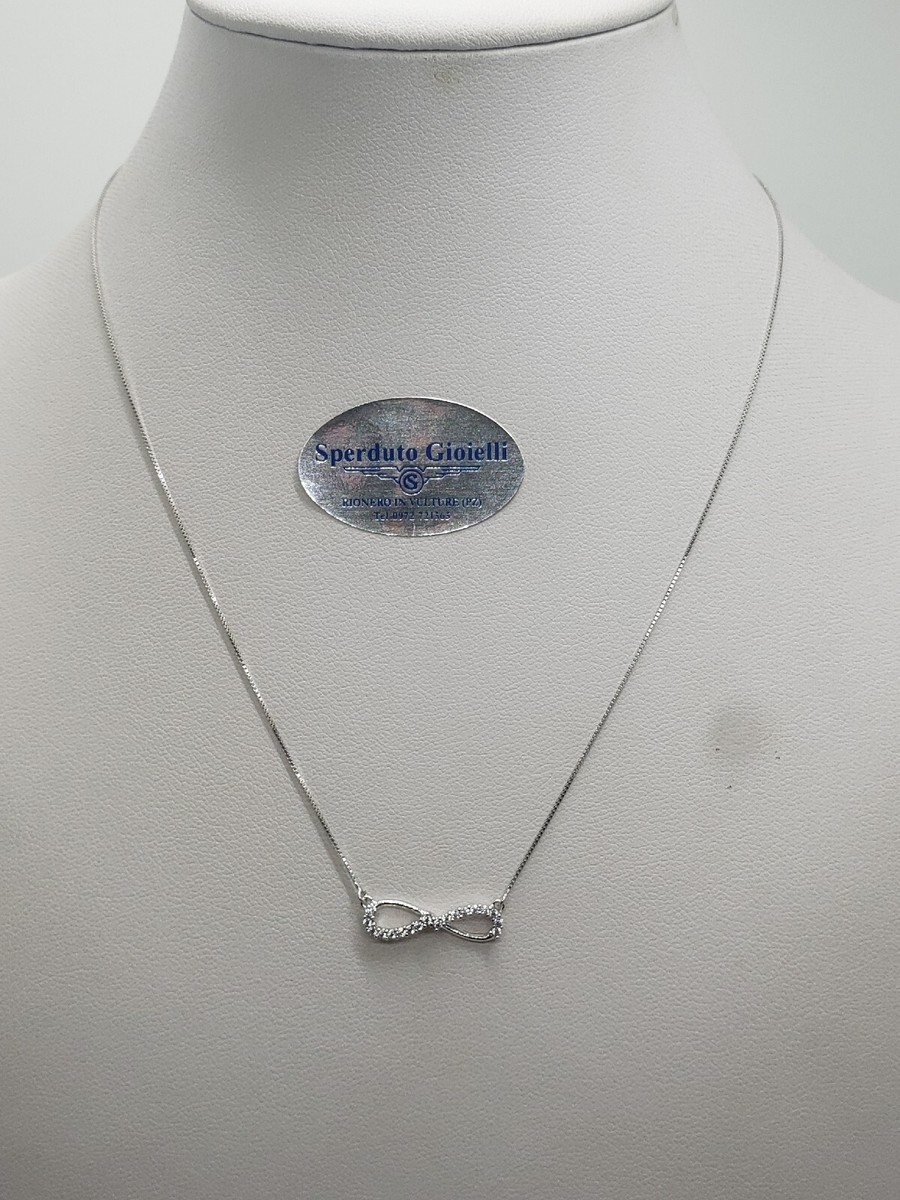 INFINIONLY Parure di gioielli in argento sterling 925, Collana e Bracciali da donna, Simbolo di infinito ed elemento LOVE, zircone intarsiato, argento, Regali di compleanno e Natale