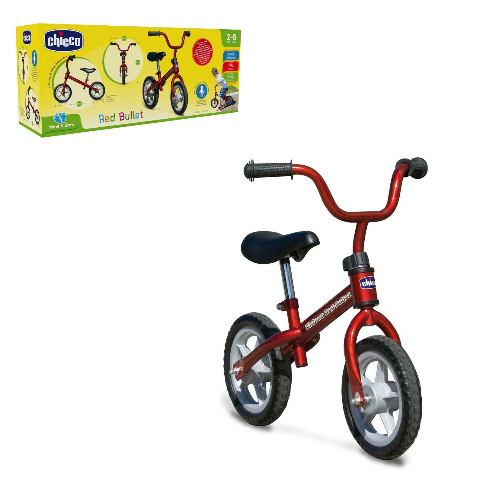 gioco giocattolo CHICCO bici bicicletta red bullet per bambini primi passi