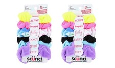 2x Scunci Hair Accessory The Original Scrunchie For Every Mood Multicolor 12 Pc