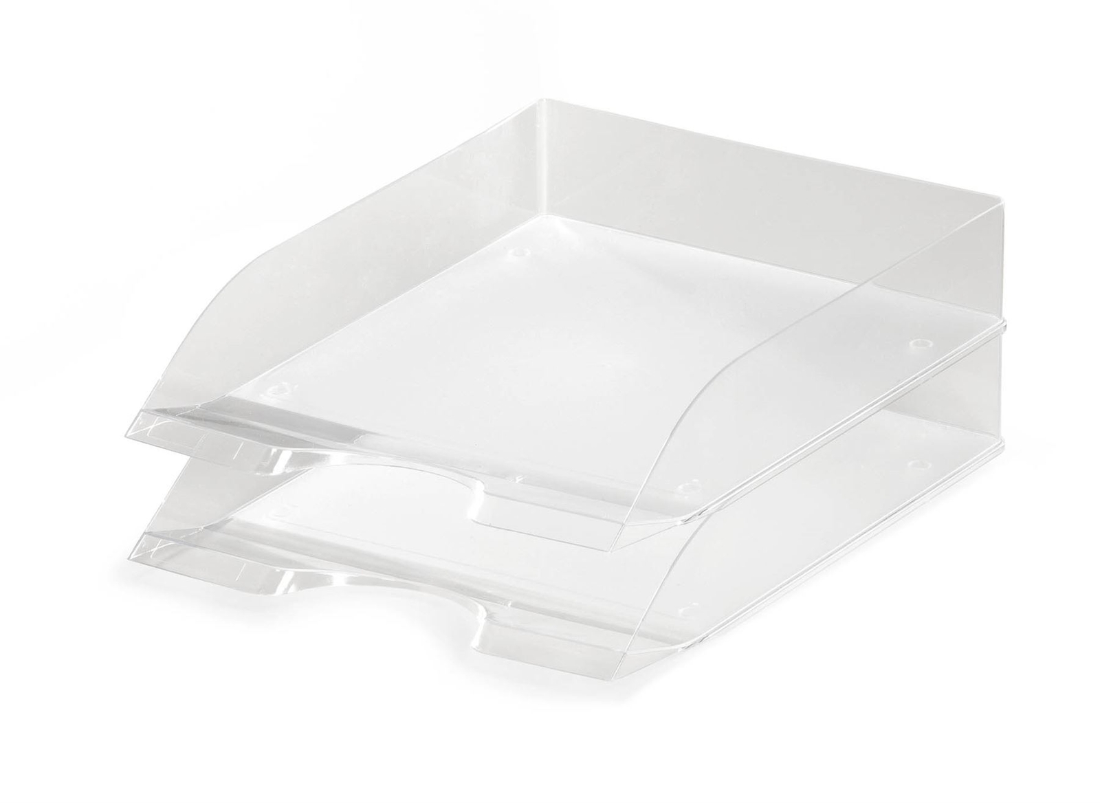 Durable Clear Stackable Letter Tray Document Organiser Paper File A4
