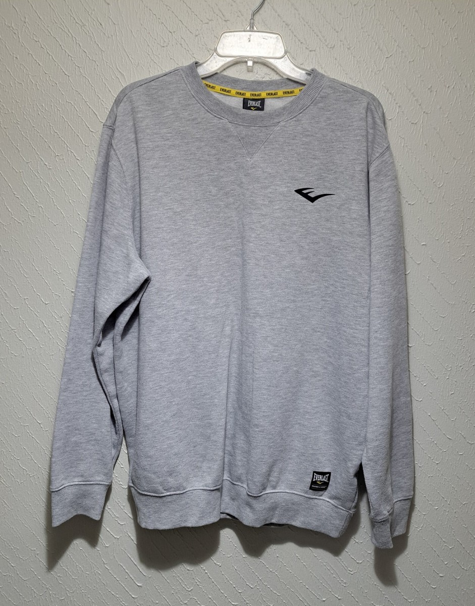 Everlast Men's Jumper Size Light Grey With Black Logo On Back