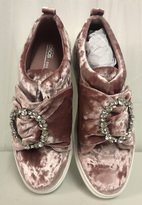asos pink velvet shoes