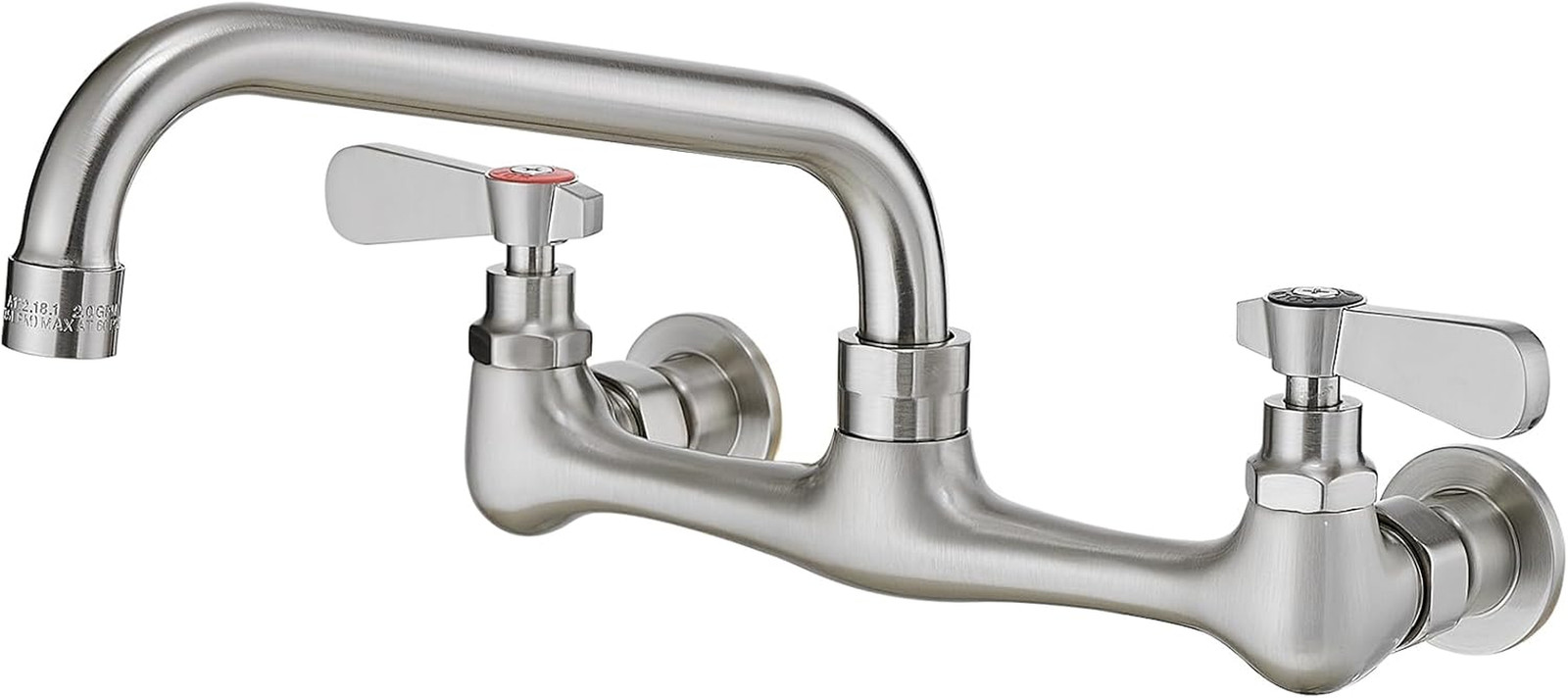 Wall Mount Kitchen Sink Faucet With 8" Swivel Spout