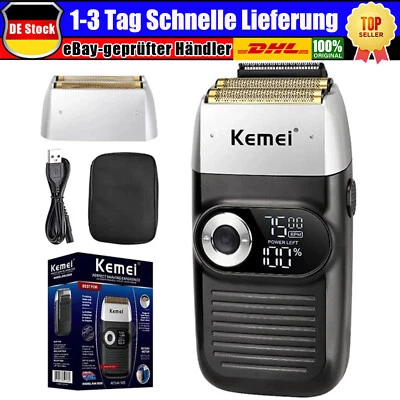 MARKENLOS KEMEI Haarschneider Bartschneider Herren Trimmer Haarschneidemaschine LCD Profi