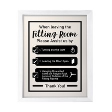 Designs ByLITA When Leaving The Fitting Room Please Assist Us By, Wall Print Art